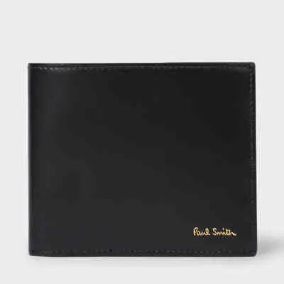 Paul Smith Black Leather 'Signature Stripe' Interior Billfold Wallet | LYBSTORE