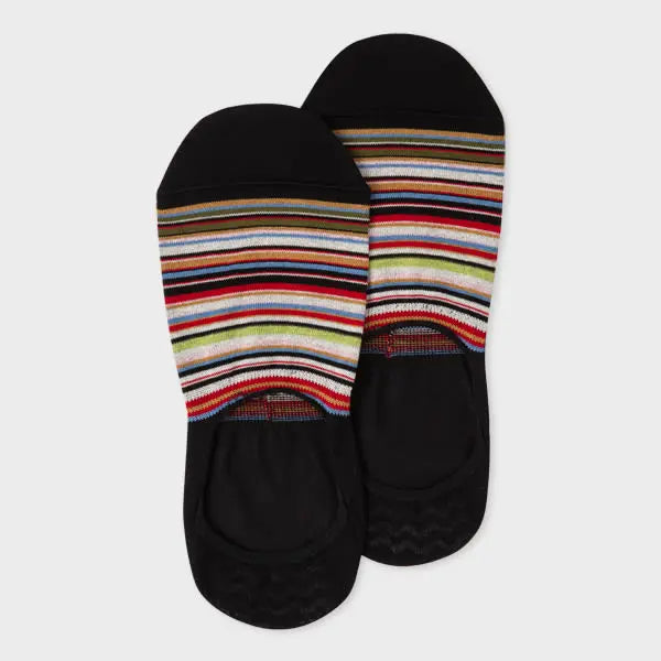 Paul Smith Black 'Signature Stripe' Loafer Socks Multicolour | LYBSTORE