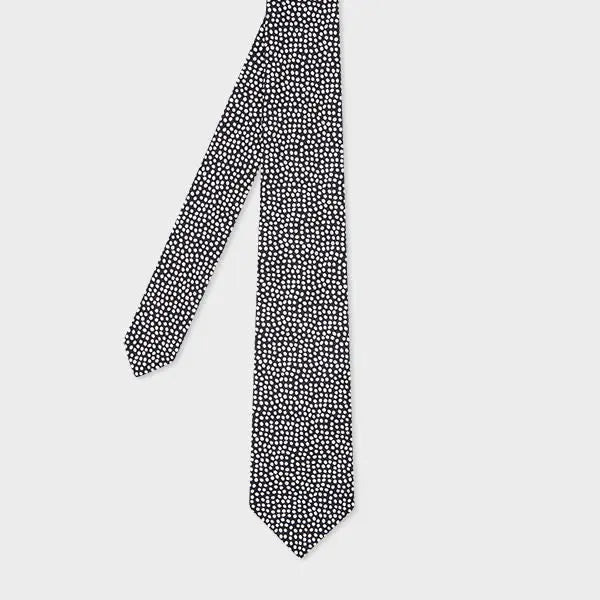 Paul Smith Black Silk Polka Dot Tie | LYBSTORE