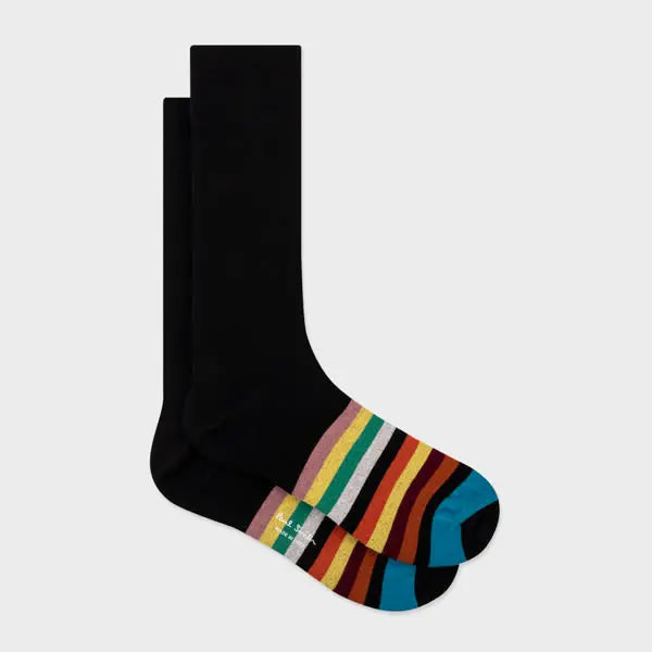 Paul Smith Black Stripe Tipping Socks | LYBSTORE