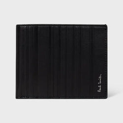 Paul Smith Black 'Shadow Stripe' Billfold Wallet