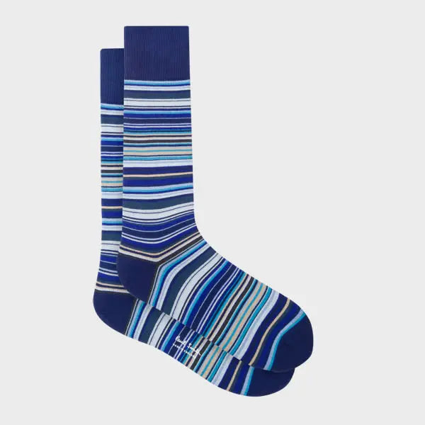 Paul Smith Blue 'Signature Stripe' Socks | LYBSTORE