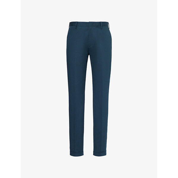 Mens Paul Smith Brand-tab straight-leg slim-fit stretch organic-cotton chino trousers