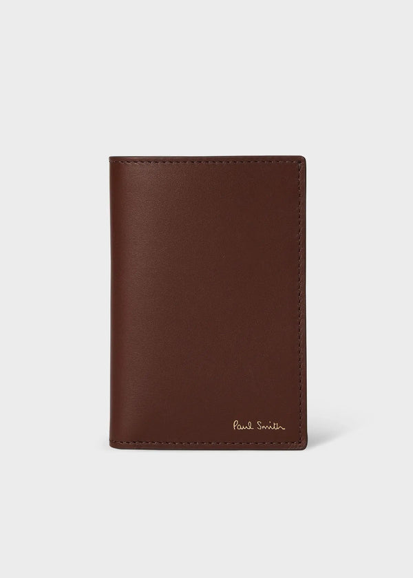 Paul Smith Brown 'Signature Stripe' Interior Credit Card Wallet | LYBSTORE