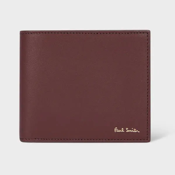 Paul Smith Burgundy 'Signature Stripe' Interior Billfold Wallet Red | LYBSTORE