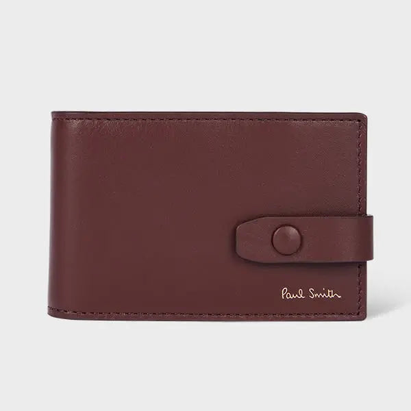 Paul Smith Burgundy 'Signature Stripe' Interior Credit Card Wallet | LYBSTORE