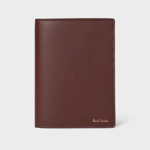 Paul Smith Burgundy 'Signature Stripe' Interior Leather Passport Cover Red | LYBSTORE