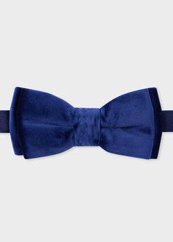 Paul Smith Dark Blue Pre-Tied Velvet Bow Tie