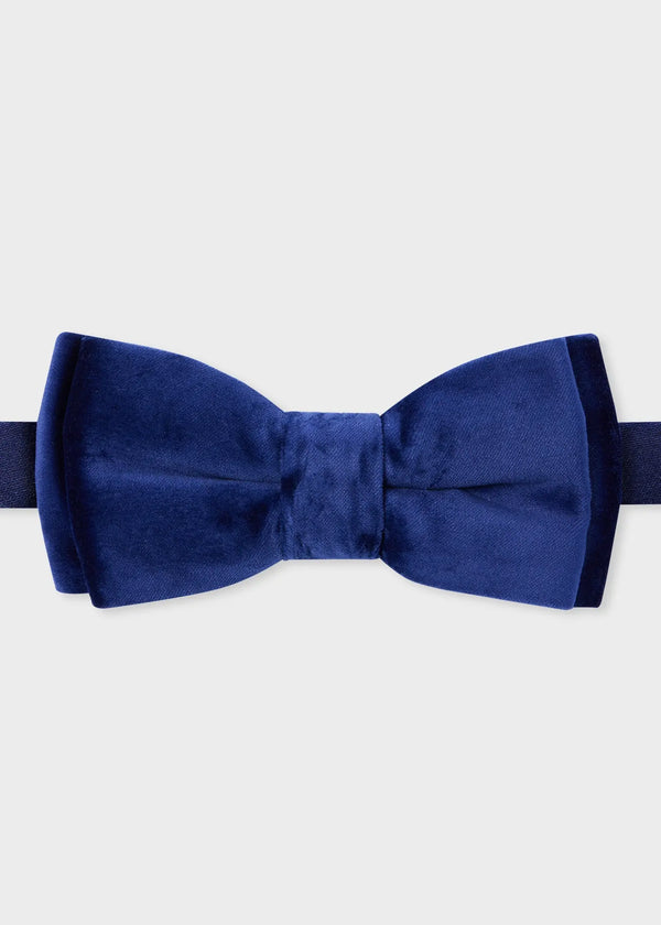 Paul Smith Dark Blue Pre-Tied Velvet Bow Tie | LYBSTORE