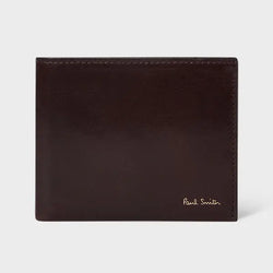 Paul Smith Dark Brown Compact Billfold Leather Wallet