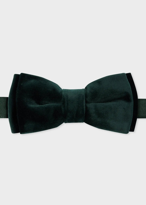 Paul Smith Dark Green Pre-Tied Velvet Bow Tie | LYBSTORE