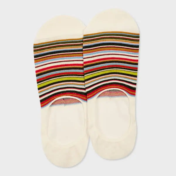 Paul Smith Ecru 'Signature Stripe' Loafer Socks White | LYBSTORE