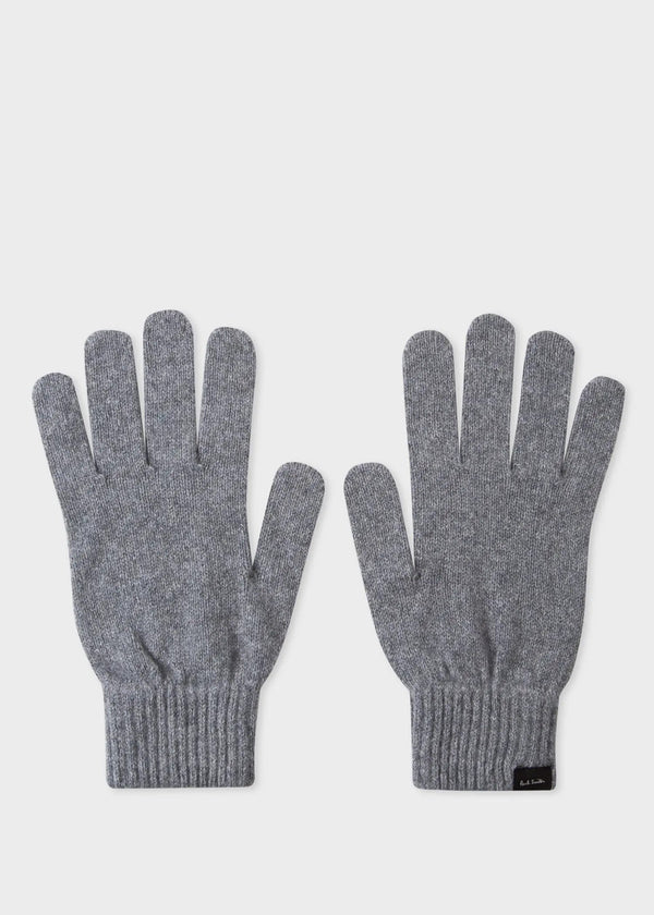 Paul Smith Grey Cashmere And Merino Wool Gloves | LYBSTORE