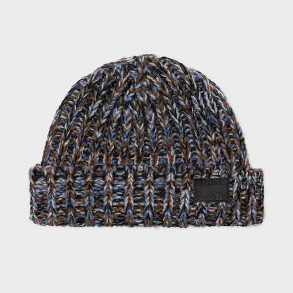 Paul Smith Grey Chunky Knitted Twist Beanie