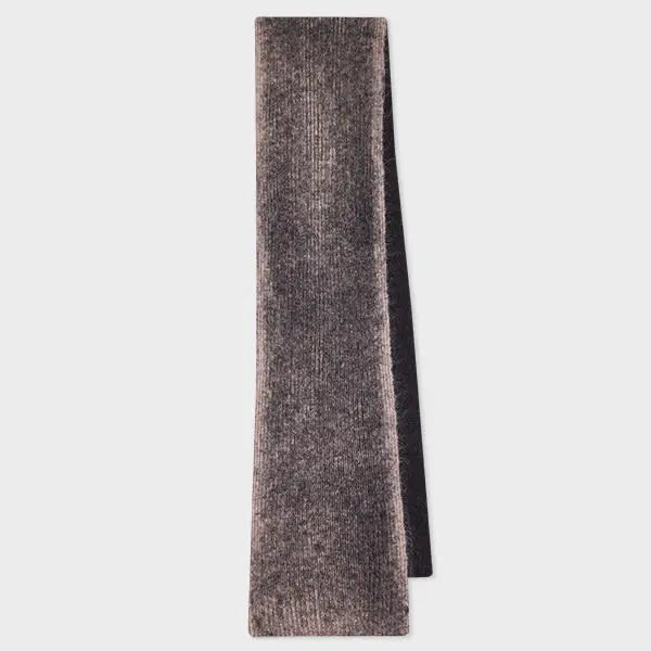 Paul Smith Grey Mohair-Blend Marl Scarf White | LYBSTORE