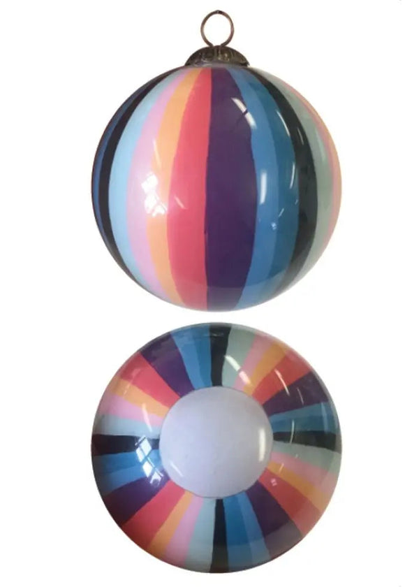 Paul Smith Hand-Painted 'Artist Stripe' Glass Bauble Multicolour | LYBSTORE