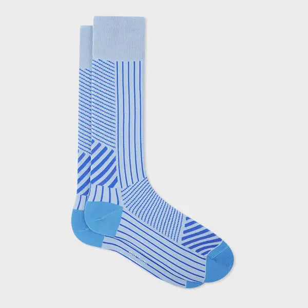 Paul Smith Light Blue Mixed Stripe Socks | LYBSTORE