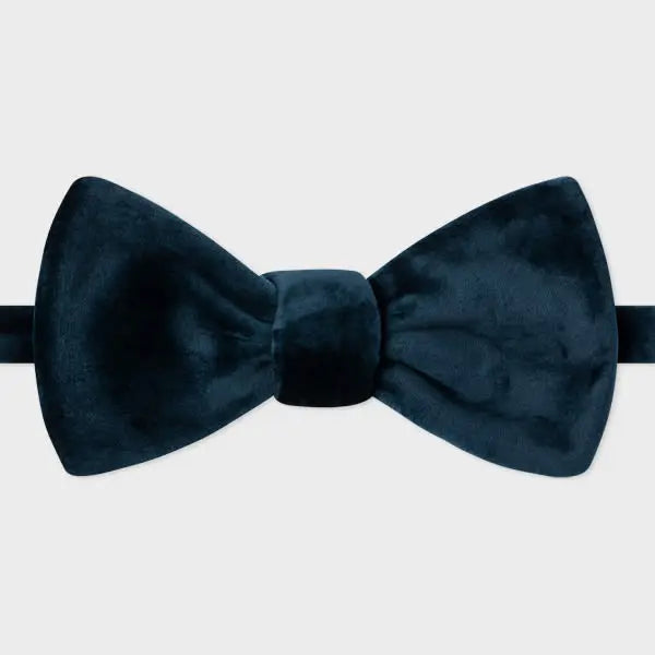 Paul Smith Midnight Blue Velvet Self-Tie Bow Tie | LYBSTORE