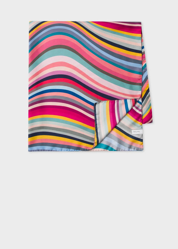 Paul Smith Multicolour 'Swirl' Silk Square Scarf | LYBSTORE