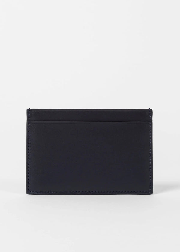 Paul Smith Navy Calf Leather Monogrammed Card Holder Blue | LYBSTORE