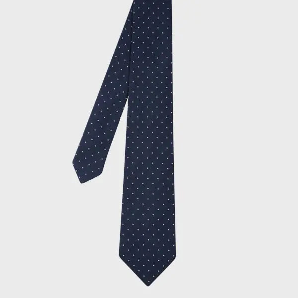 Paul Smith Navy Cubic Polka Dot Tie Blue | LYBSTORE