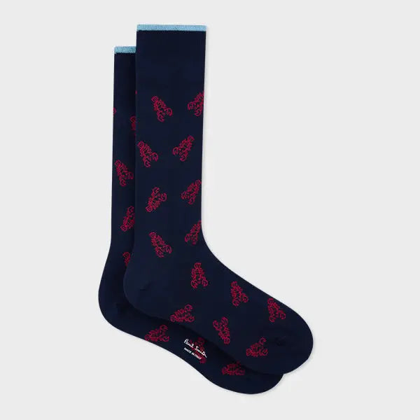 Paul Smith Navy 'Lobster' Socks Blue | LYBSTORE