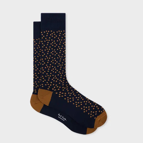 Paul Smith Navy Polka Dot Socks Blue