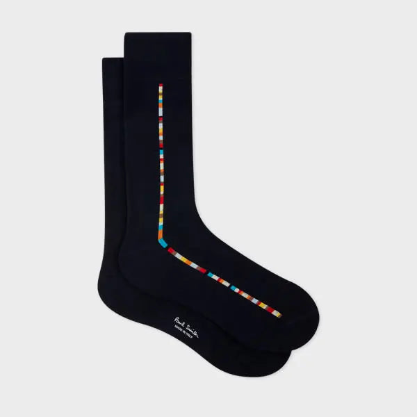 Paul Smith Navy 'Signature Stripe' Central Trim Socks Blue | LYBSTORE