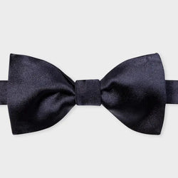 Paul Smith Navy Silk Satin Self-Tie Bow Tie Blue