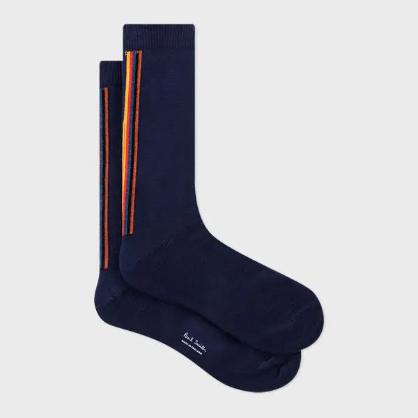 Paul Smith Navy Vertical 'Artist Stripe' Socks Blue | LYBSTORE