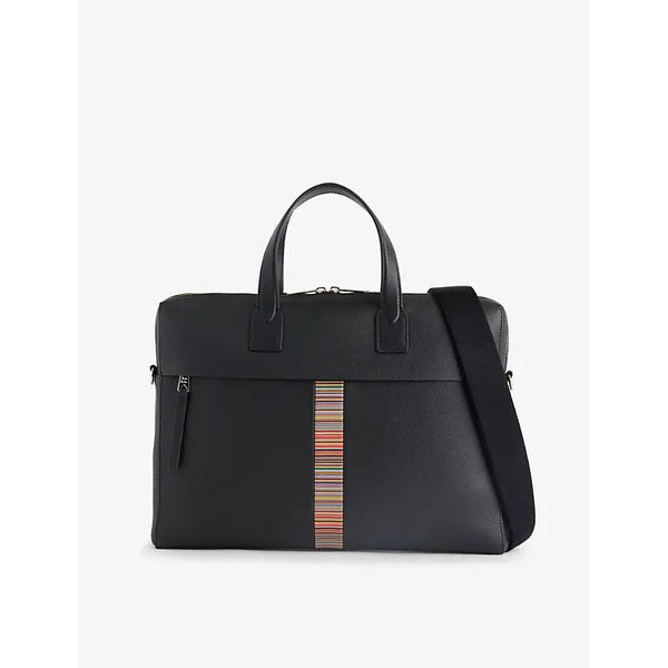 Paul Smith Signature Stripe Business double-zip leather folio | Paul Smith