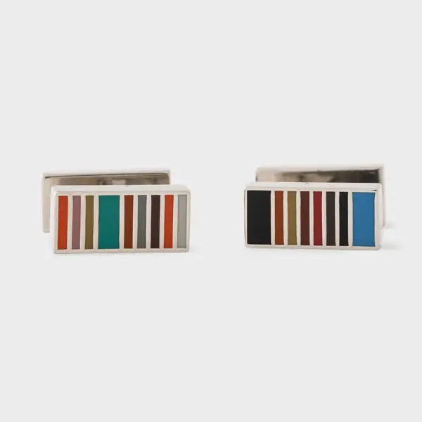 Paul Smith 'Signature Stripe' Cufflinks Multicolour | LYBSTORE