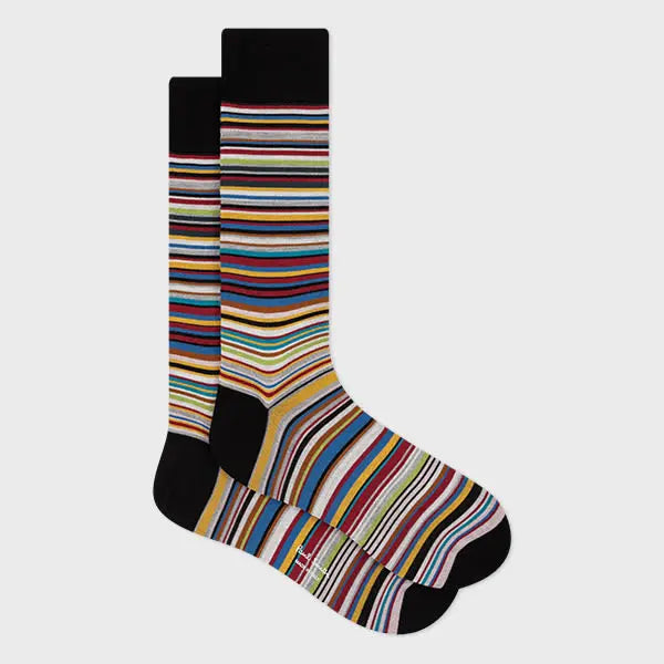 Paul Smith 'Signature Stripe' Silk-Blend Socks Multicolour | LYBSTORE