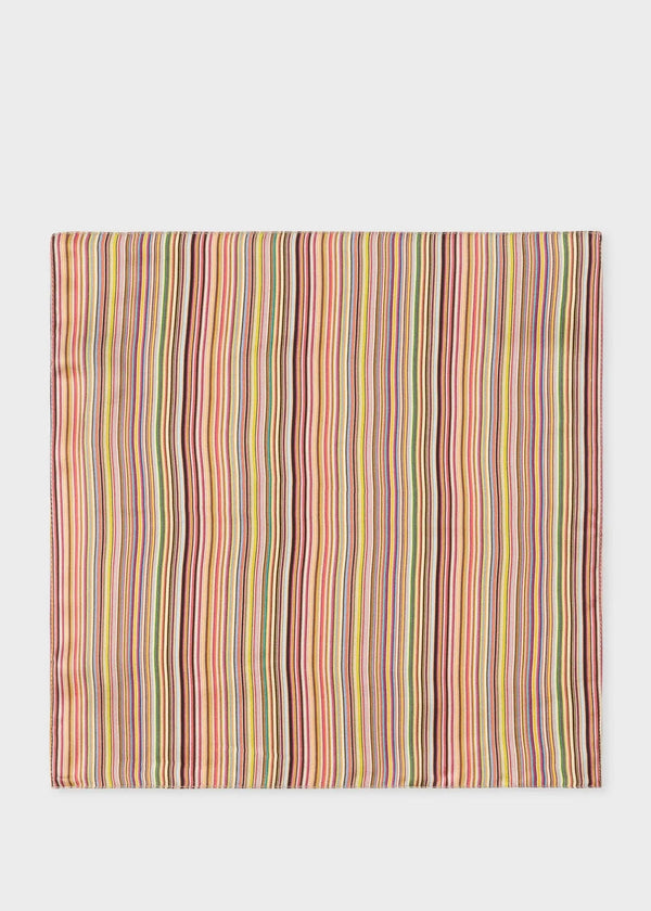 Paul Smith 'Signature Stripe' Silk Pocket Square Multicolour | LYBSTORE