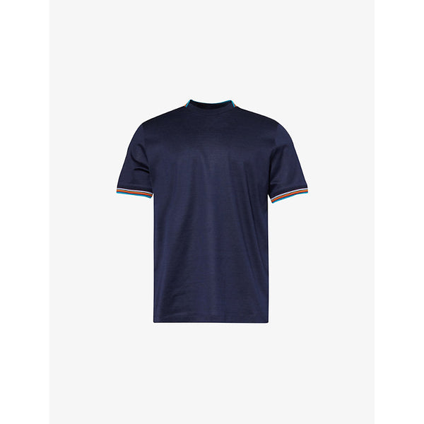 Paul Smith Signature Stripe-trim cotton T-shirt