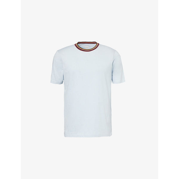 Paul Smith Striped-neckline crewneck organic-cotton T-shirt