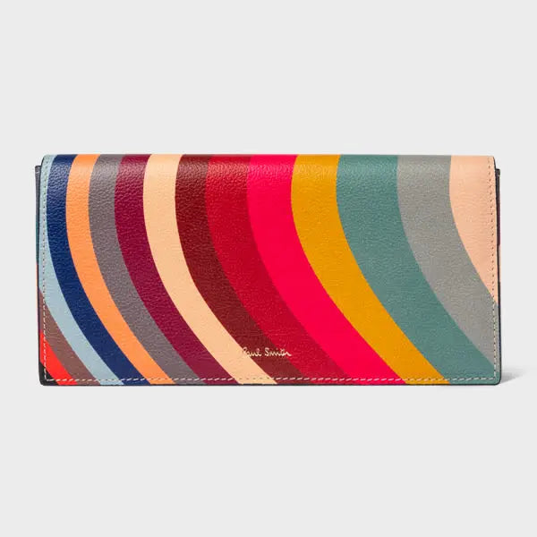 Paul Smith 'Swirl' Leather Tri-Fold Purse Multicolour | LYBSTORE