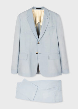 Paul Smith Tailored-Fit Light Blue Linen Suit