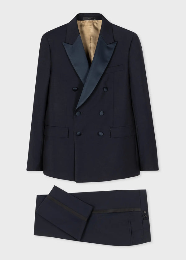 Paul Smith The Kensington - Slim-Fit Navy Wool-Mohair Double-Breasted Evening Suit | LYBSTORE