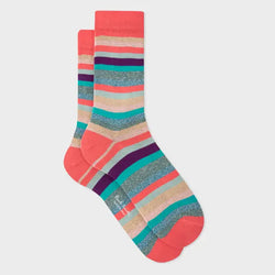 Paul Smith Women's Multicolour Glitter 'Swirl Stripe' Socks