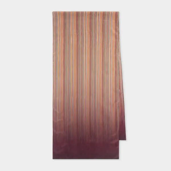 Paul Smith Women's Ombre 'Signature Stripe' Silk Scarf Multicolour | LYBSTORE