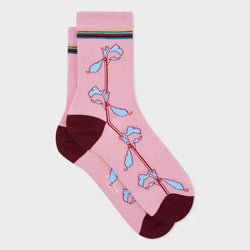 Paul Smith Women's Pale Pink 'Magnolia' Socks