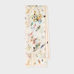 Paul Smith Women's White 'Sketchbook Botanical' Scarf