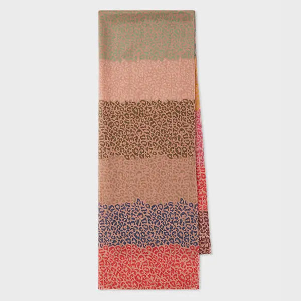 Paul Smith Women's 'Leopard Swirl' Scarf Multicolour | LYBSTORE