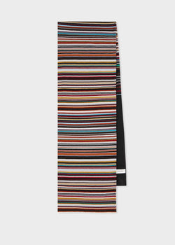 Paul Smith Women's 'Signature Stripe' Glitter Wool-Blend Scarf Multicolour