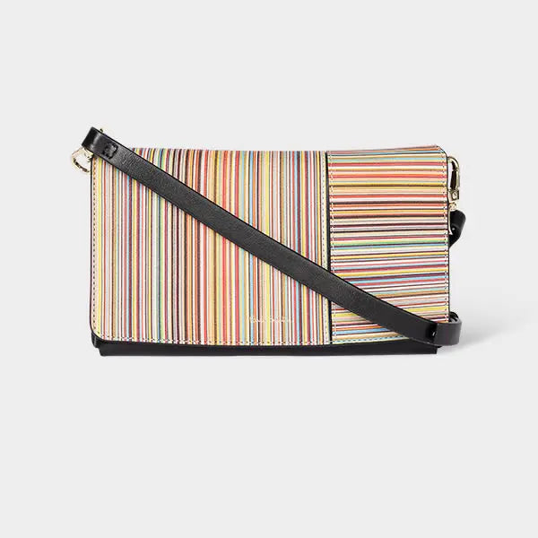 Paul Smith Women's 'Signature Stripe' Phone Bag Multicolour