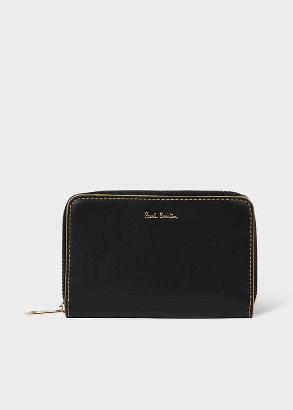 Paul Smith Women's Black Leather Small Zip Around Purse | LYBSTORE