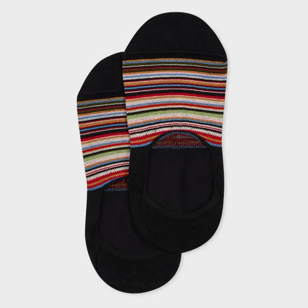 Paul Smith Women's Black 'Signature Stripe' Loafer Socks | LYBSTORE