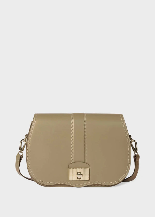 Paul Smith Women's Khaki Leather Satchel Bag Brown | LYBSTORE