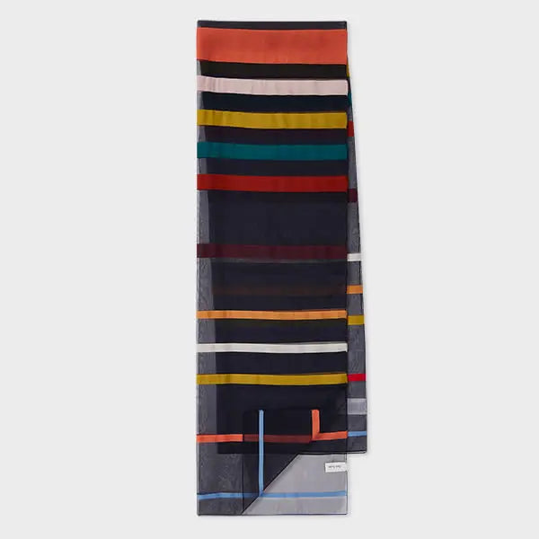 Paul Smith Women's Sheer Stripe Scarf Multicolour | LYBSTORE